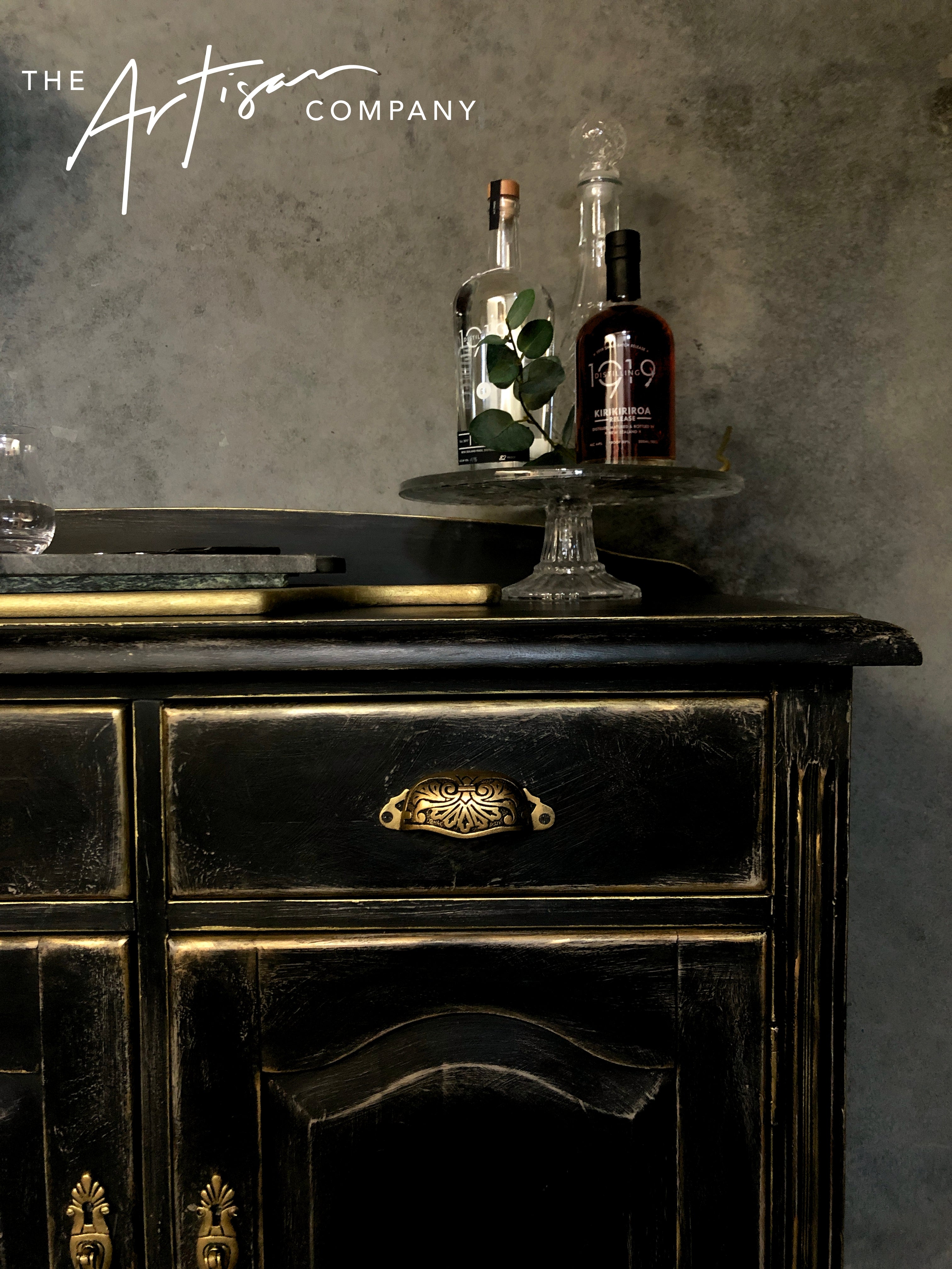 Commissioned Sideboard in Carbon Black and Potters Clay Premium Chalk Paint