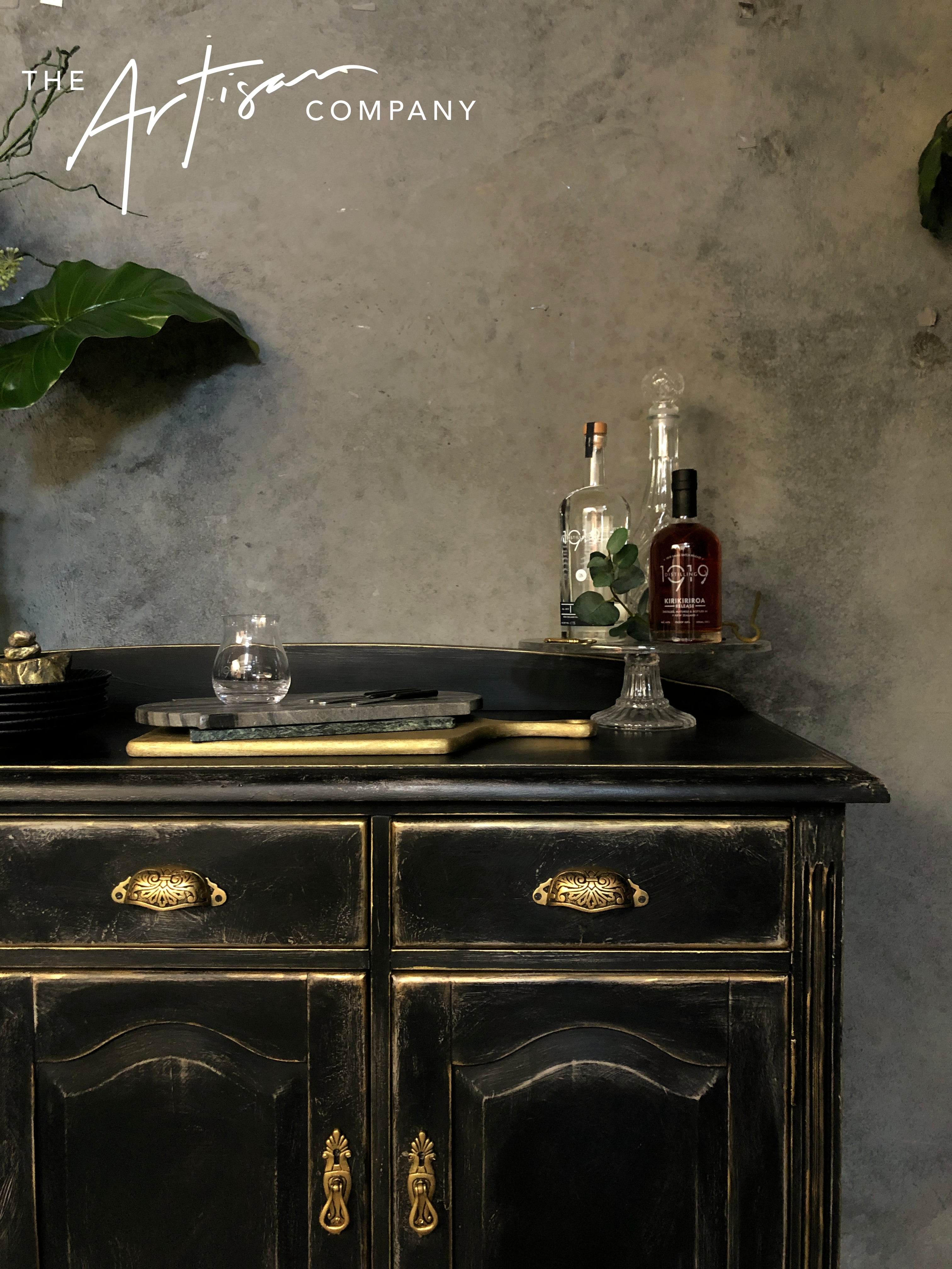 Commissioned Sideboard in Carbon Black and Potters Clay Premium Chalk Paint