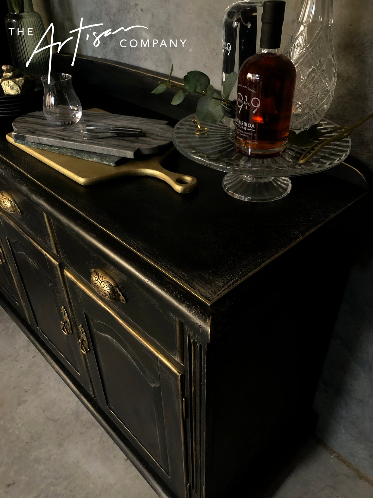 Commissioned Sideboard in Carbon Black and Potters Clay Premium Chalk Paint