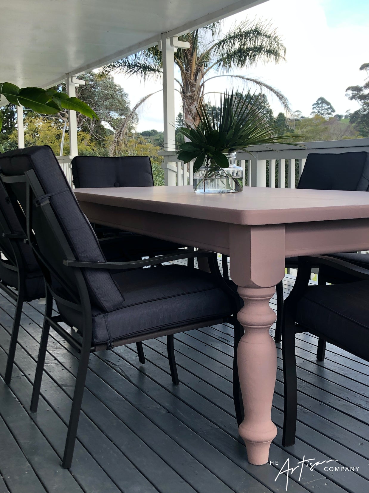 Not For Sale - Table in Bruised Petal Velvet Luxe: Hybrid Chalk Paint
