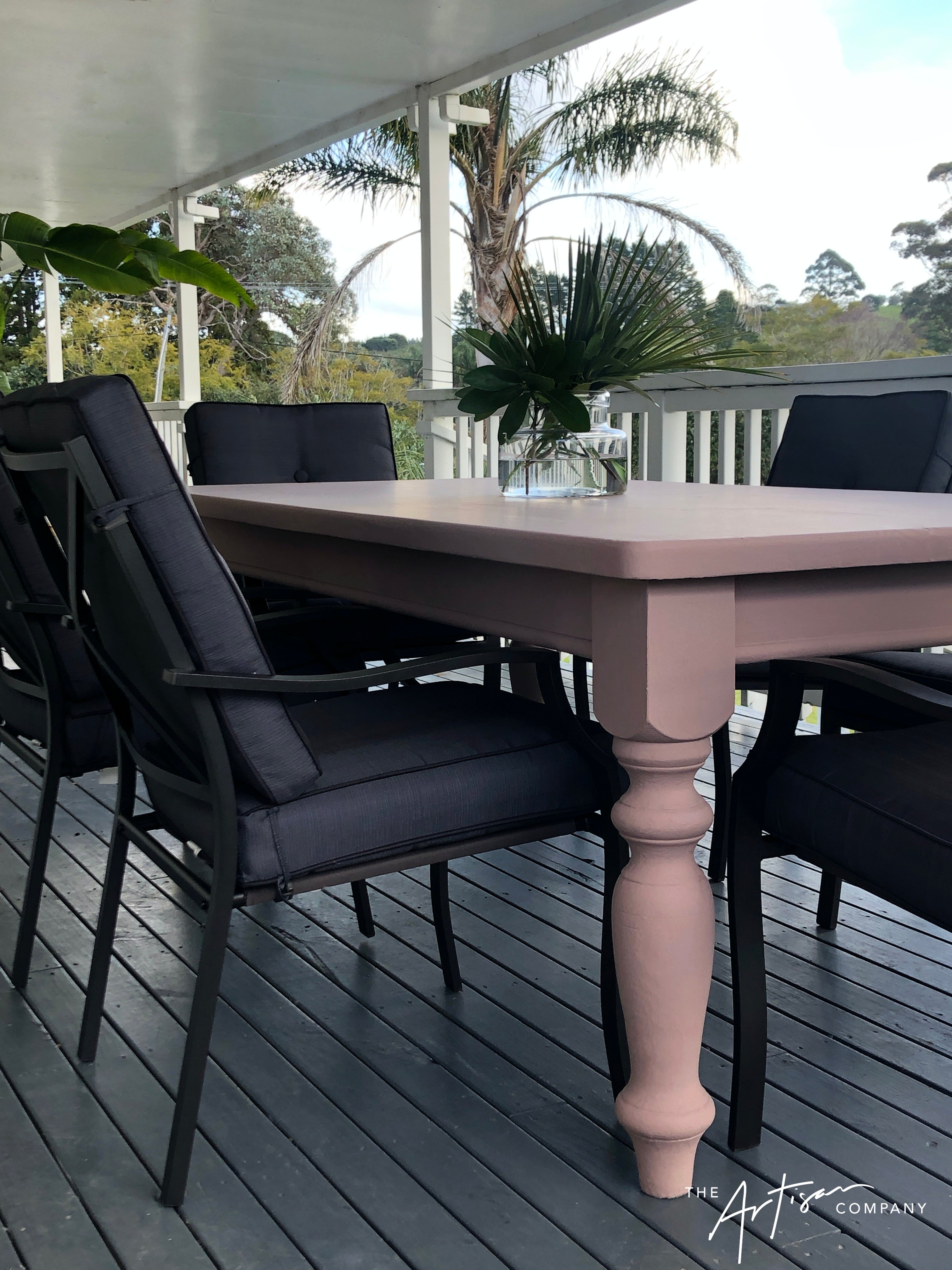 Not For Sale - Table in Bruised Petal Velvet Luxe: Hybrid Chalk Paint