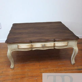 Not For Sale - Claudia: Cottage style coffee table with blue drawer