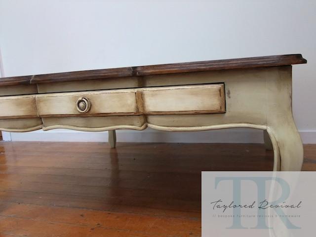 Not For Sale - Claudia: Cottage style coffee table with blue drawer