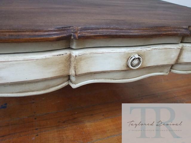 Not For Sale - Claudia: Cottage style coffee table with blue drawer