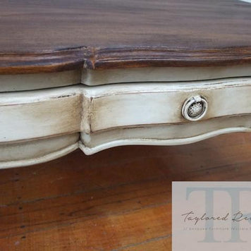 Not For Sale - Claudia: Cottage style coffee table with blue drawer