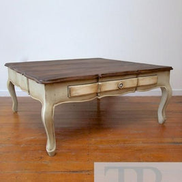Not For Sale - Claudia: Cottage style coffee table with blue drawer
