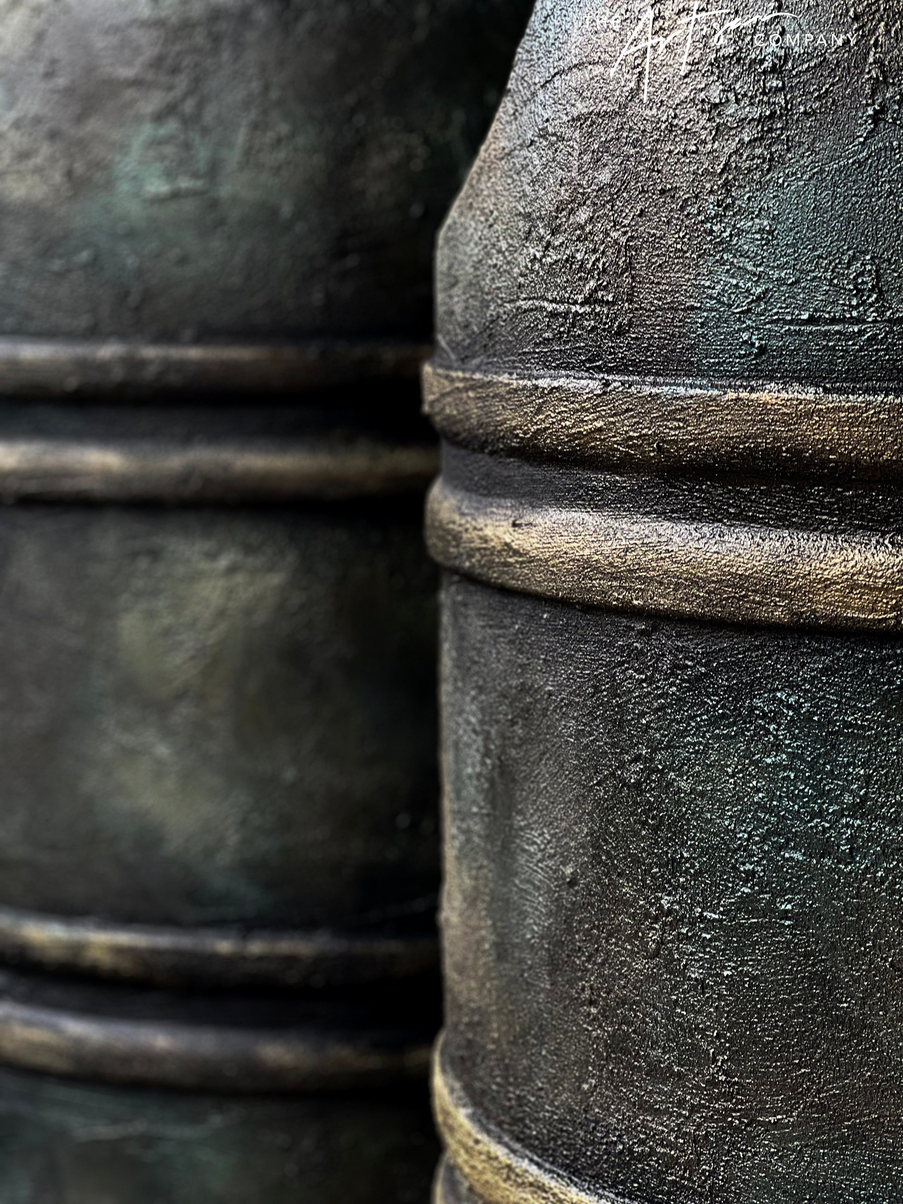 Not For Sale - Plastic Olive Barrel Turned Into A Decorative Stone Outdoor Pot Tutorial