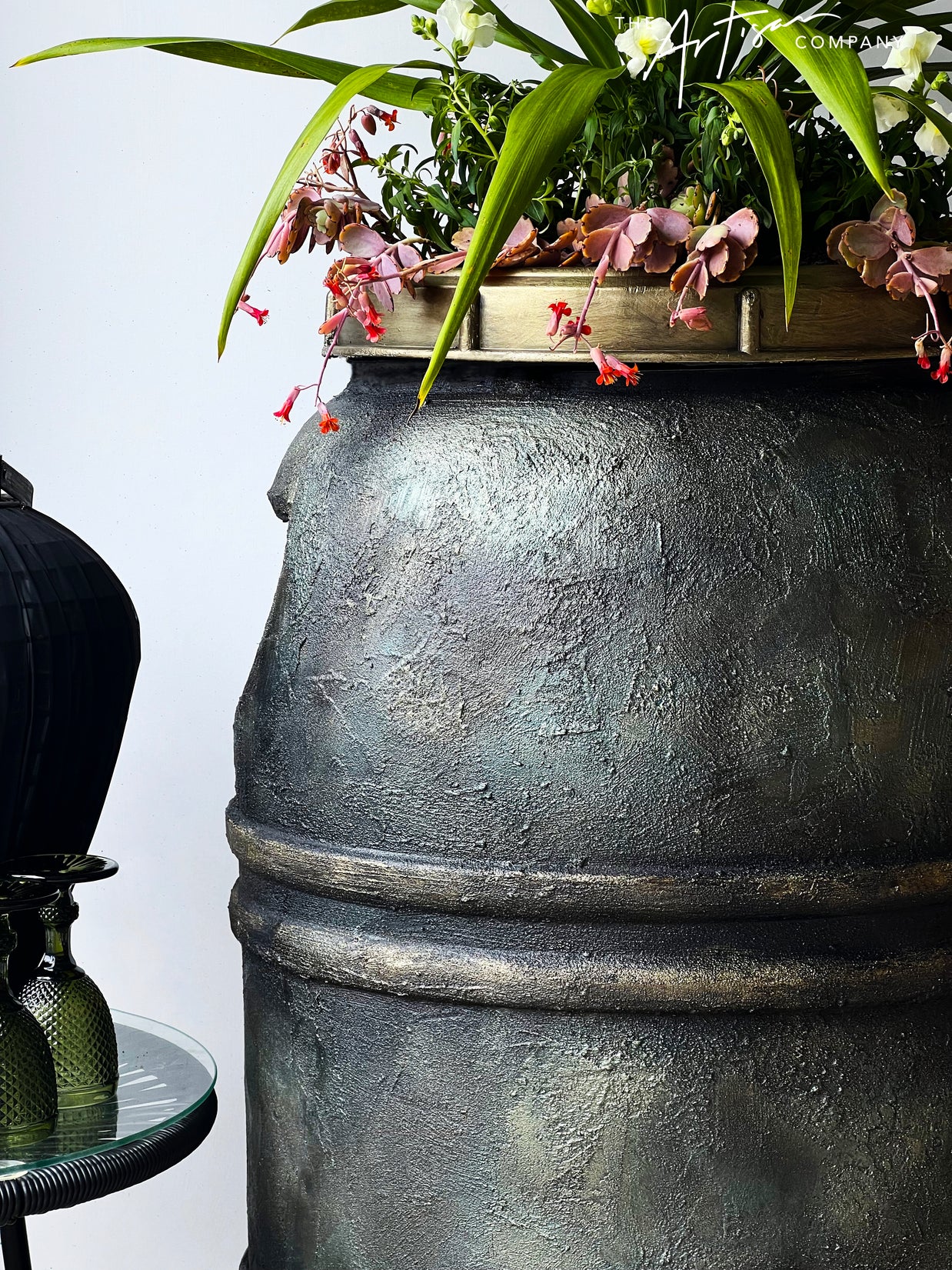 Not For Sale - Plastic Olive Barrel Turned Into A Decorative Stone Outdoor Pot Tutorial