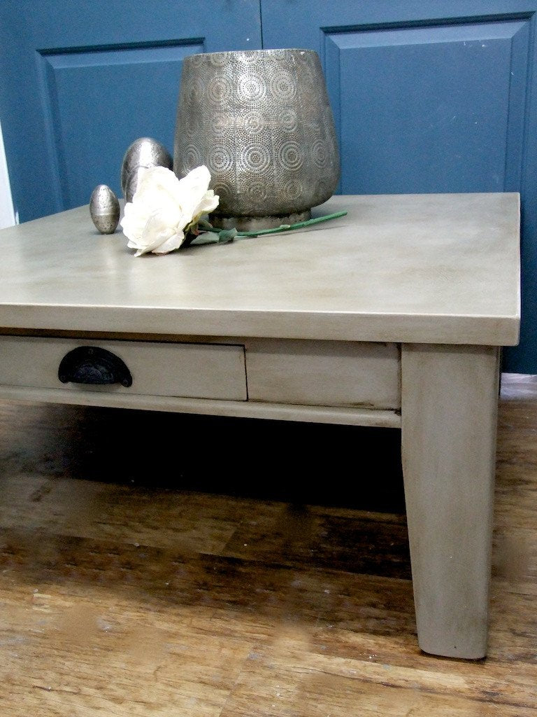 Not For Sale - Commissioned Coffee Table in French Linen