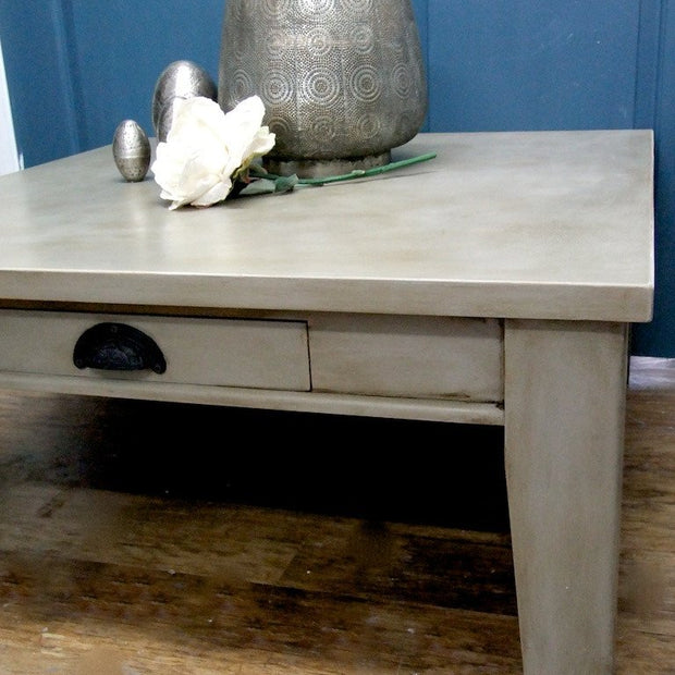 Not For Sale - Commissioned Coffee Table in French Linen