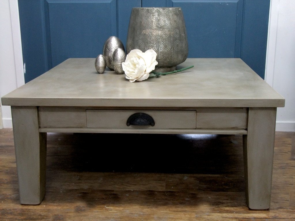 Not For Sale - Commissioned Coffee Table in French Linen