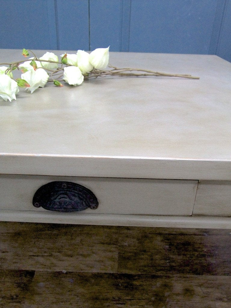 Not For Sale - Commissioned Coffee Table in French Linen