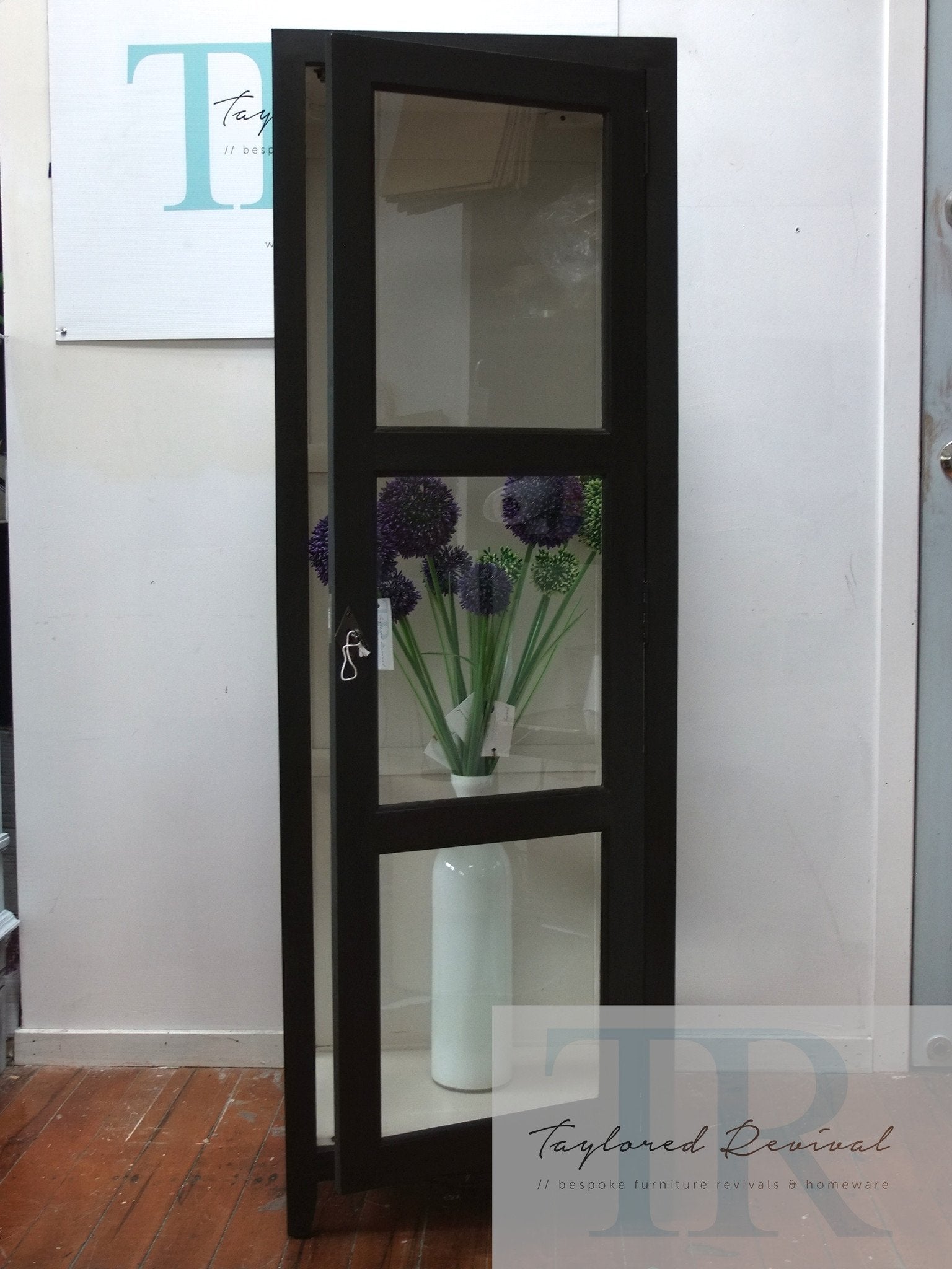 Commissioned glass display cabinet