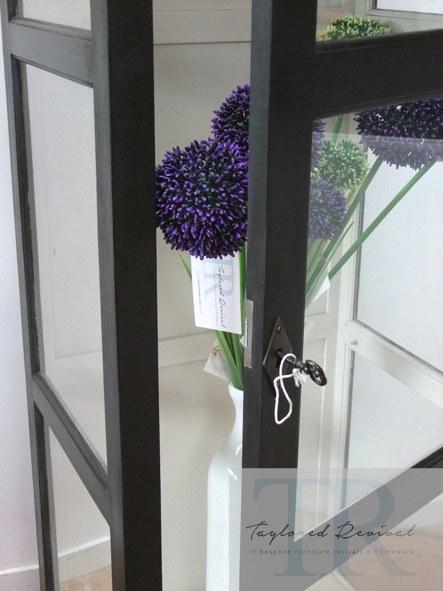 Commissioned glass display cabinet