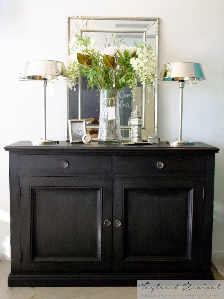 Not For Sale - Black Commissioned Sideboard in Graphite with Black Wax.