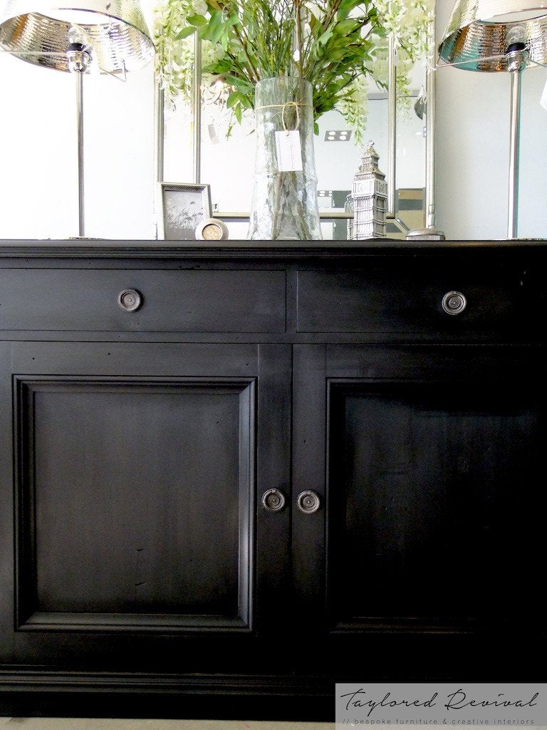 Not For Sale - Black Commissioned Sideboard in Graphite with Black Wax.