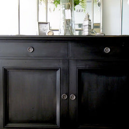 Not For Sale - Black Commissioned Sideboard in Graphite with Black Wax.