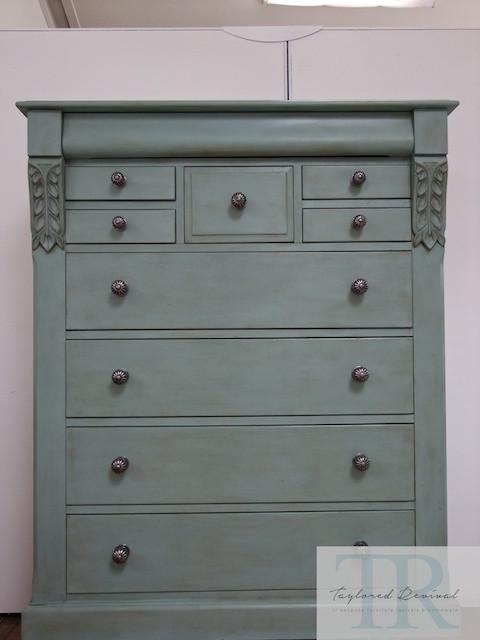 Not For Sale - Commissioned duck egg blue drawers