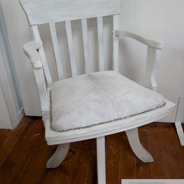 Commissioned coastal inspired swivel captains chair