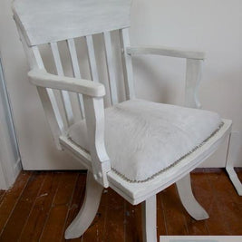 Commissioned coastal inspired swivel captains chair