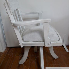 Commissioned coastal inspired swivel captains chair