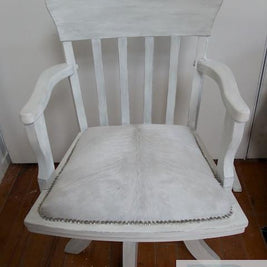Commissioned coastal inspired swivel captains chair