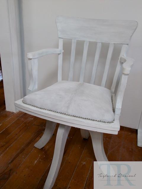 Commissioned coastal inspired swivel captains chair