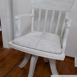 Commissioned coastal inspired swivel captains chair