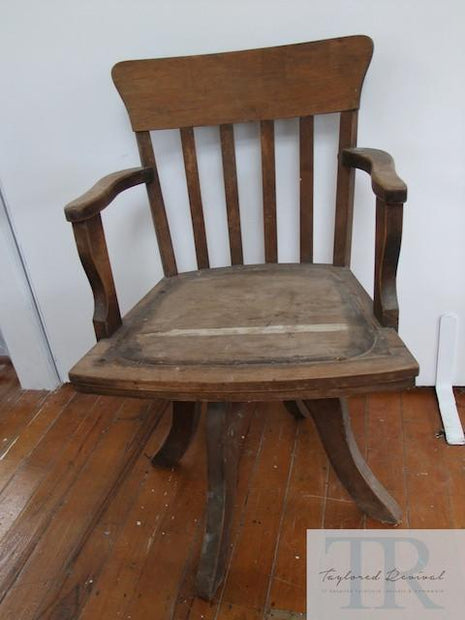 Commissioned coastal inspired swivel captains chair