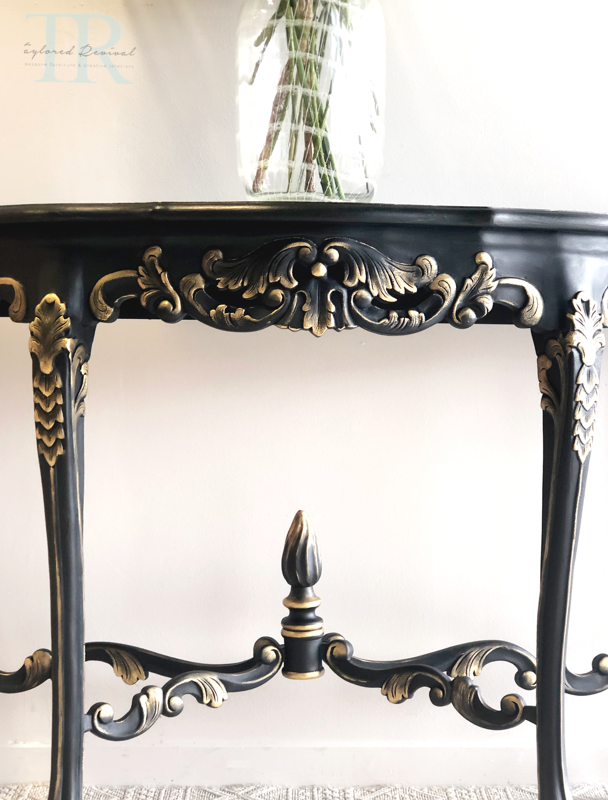 Not For Sale - Commissioned hall table in Victorian Black and Gold