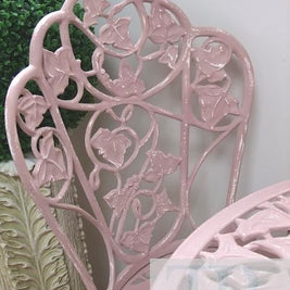 Commissioned outdoor set in custom blended pink