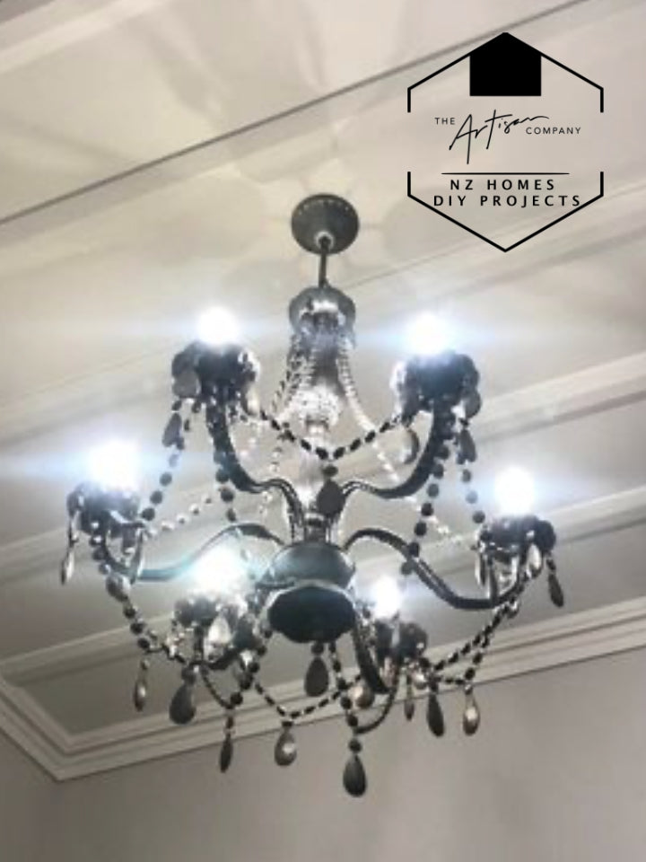 Plastic to Fantastic: Plastic Chandelier to Metallic Beauty by Christine H