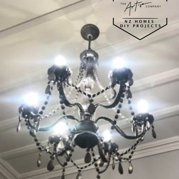 Plastic to Fantastic: Plastic Chandelier to Metallic Beauty by Christine H