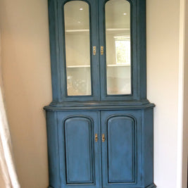 Not For Sale - Commissioned display cabinet in blended Greek Blue Chalk Paint™