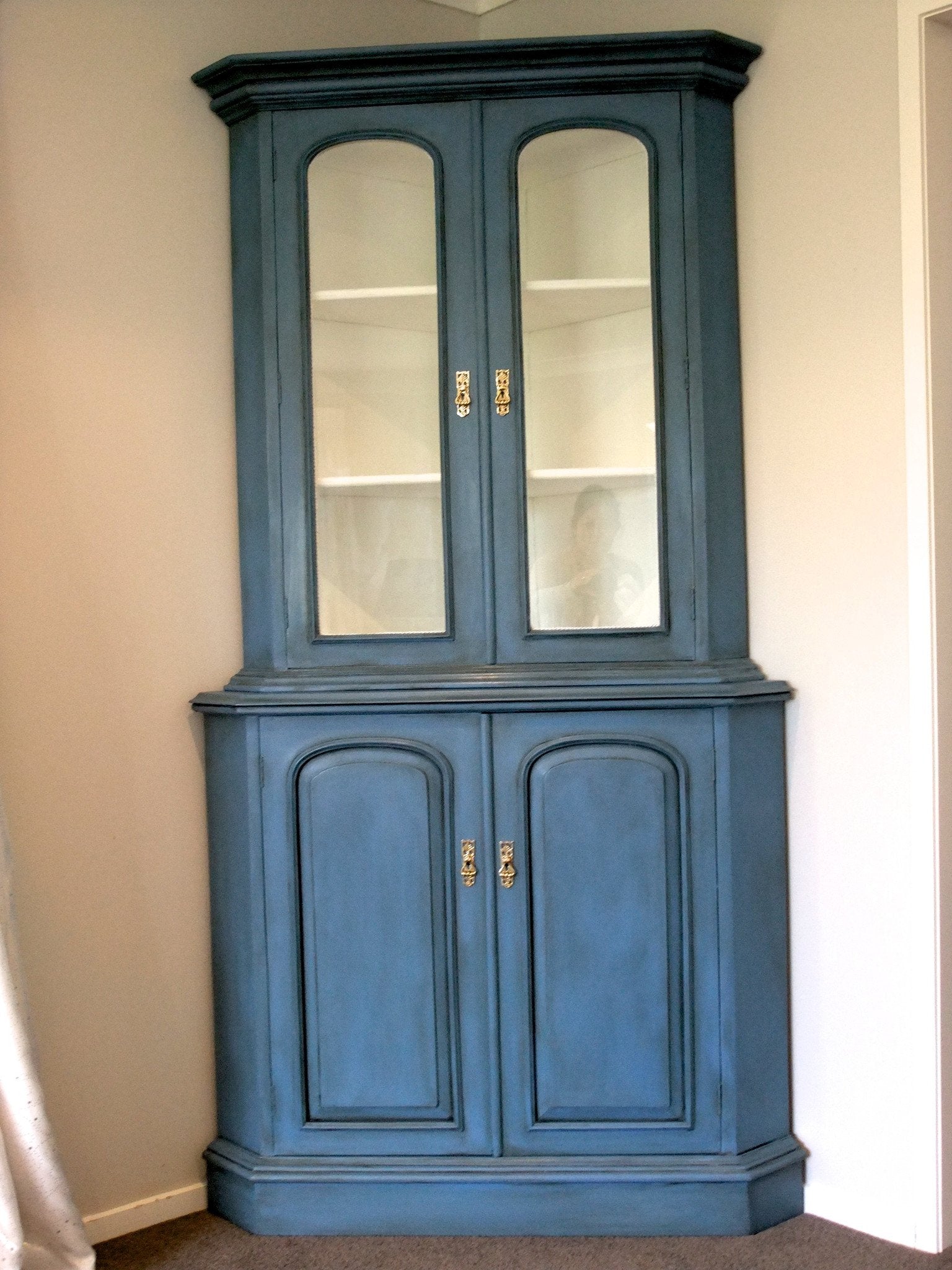 Not For Sale - Commissioned display cabinet in blended Greek Blue Chalk Paint™