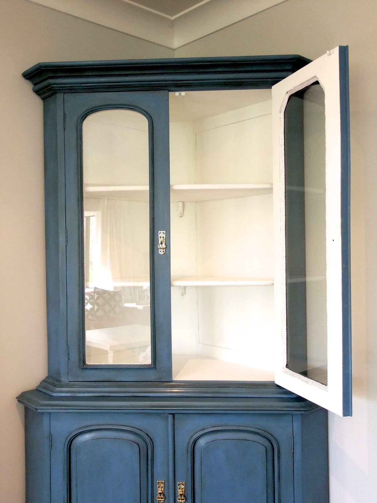 Not For Sale - Commissioned display cabinet in blended Greek Blue Chalk Paint™