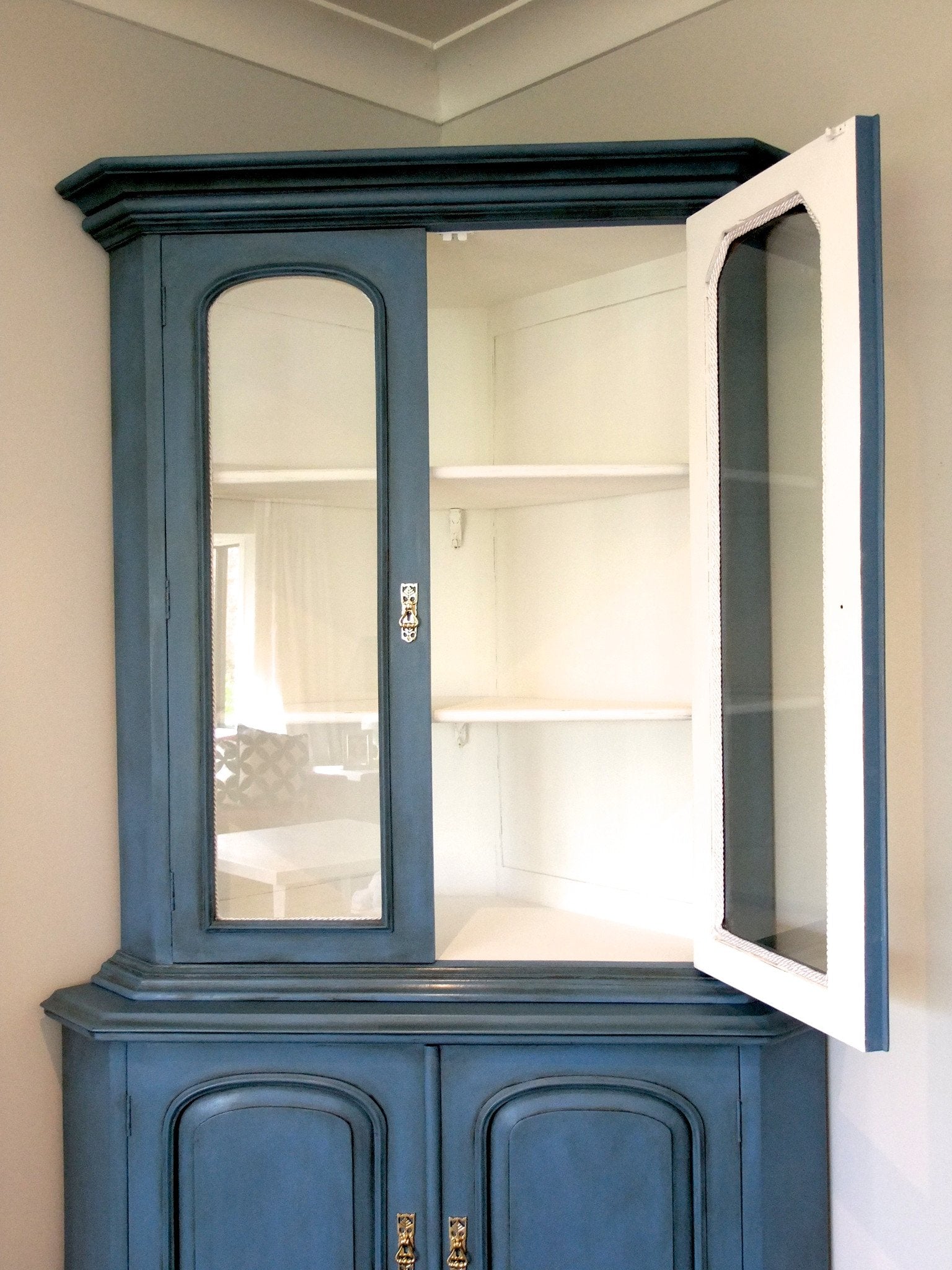 Not For Sale - Commissioned display cabinet in blended Greek Blue Chalk Paint™