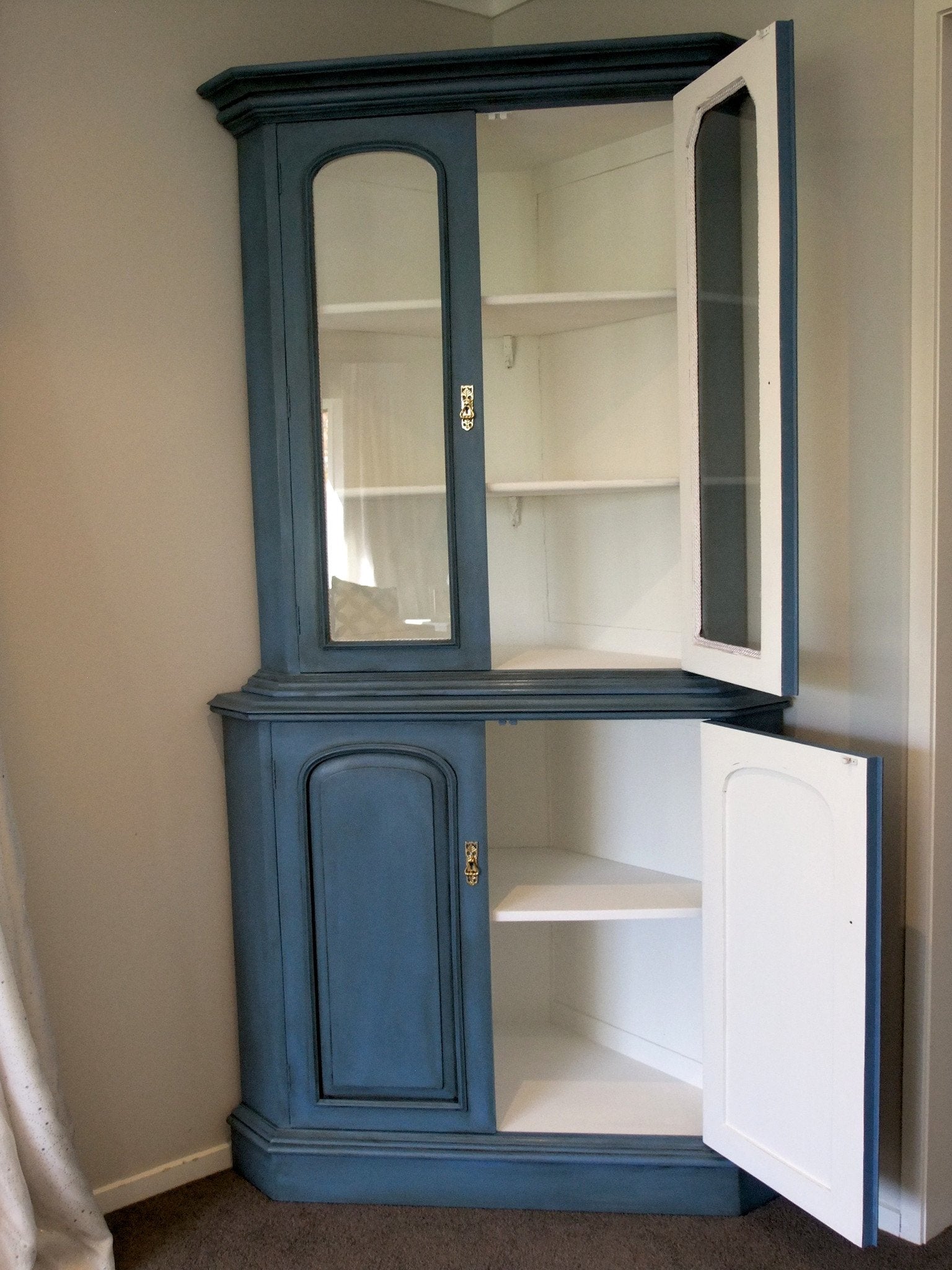 Not For Sale - Commissioned display cabinet in blended Greek Blue Chalk Paint™