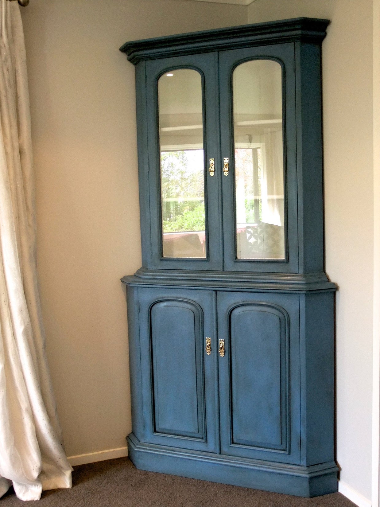 Not For Sale - Commissioned display cabinet in blended Greek Blue Chalk Paint™
