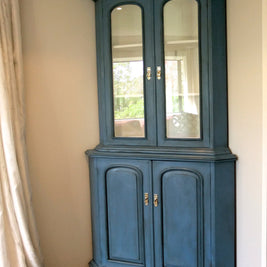 Not For Sale - Commissioned display cabinet in blended Greek Blue Chalk Paint™