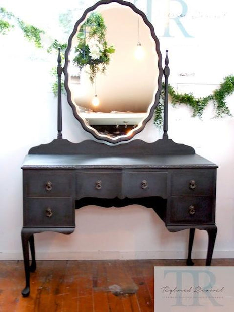 Not For Sale - Commissioned Antique Dressing table in Graphite