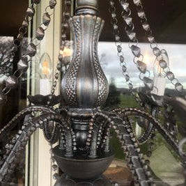 Plastic to Fantastic: Plastic Chandelier to Metallic Beauty by Christine H