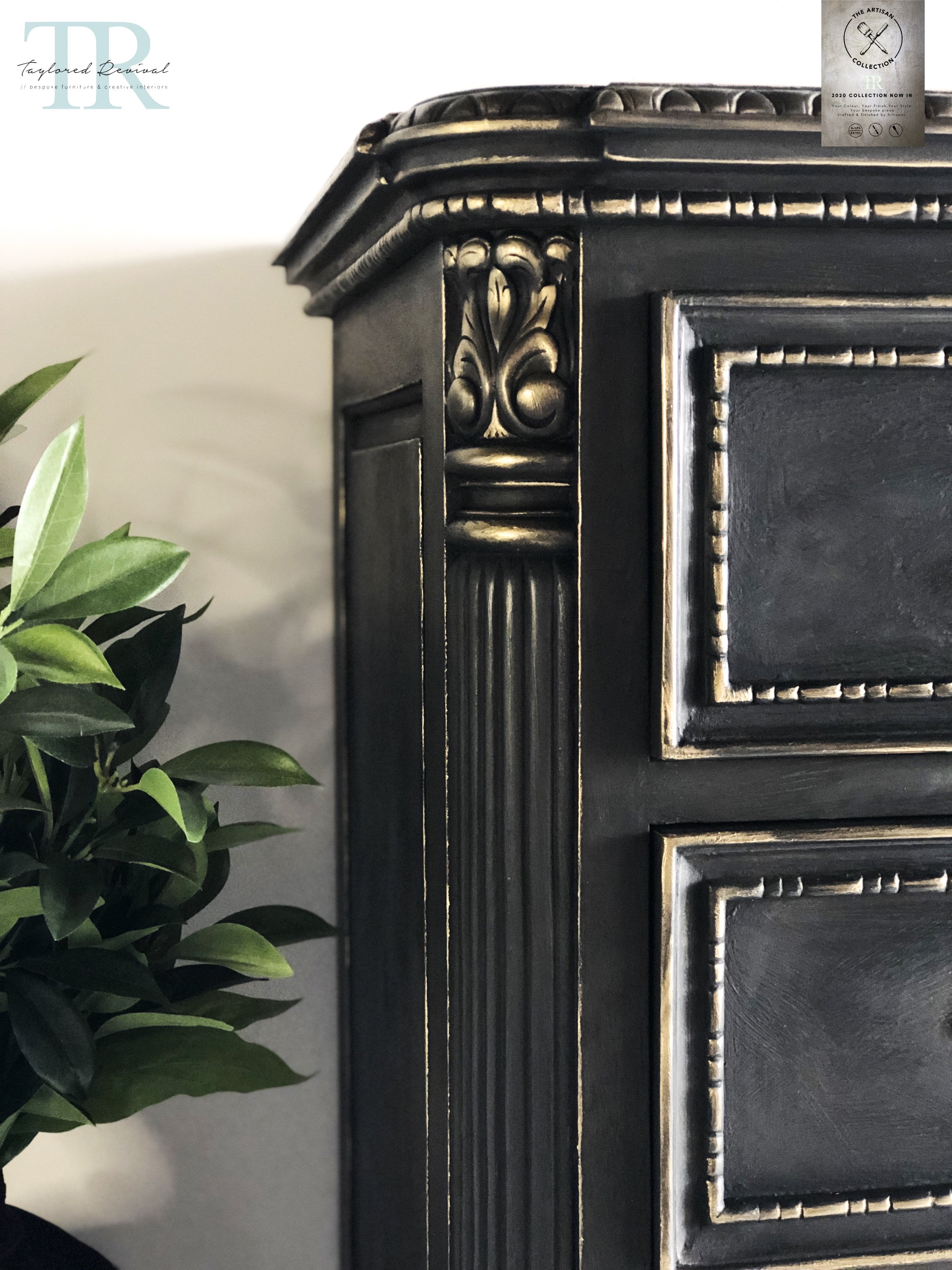 Not For Sale - Commissioned Chest of drawers in Midnight & Black wax