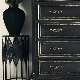 Not For Sale - Commissioned Chest of drawers in Midnight & Black wax
