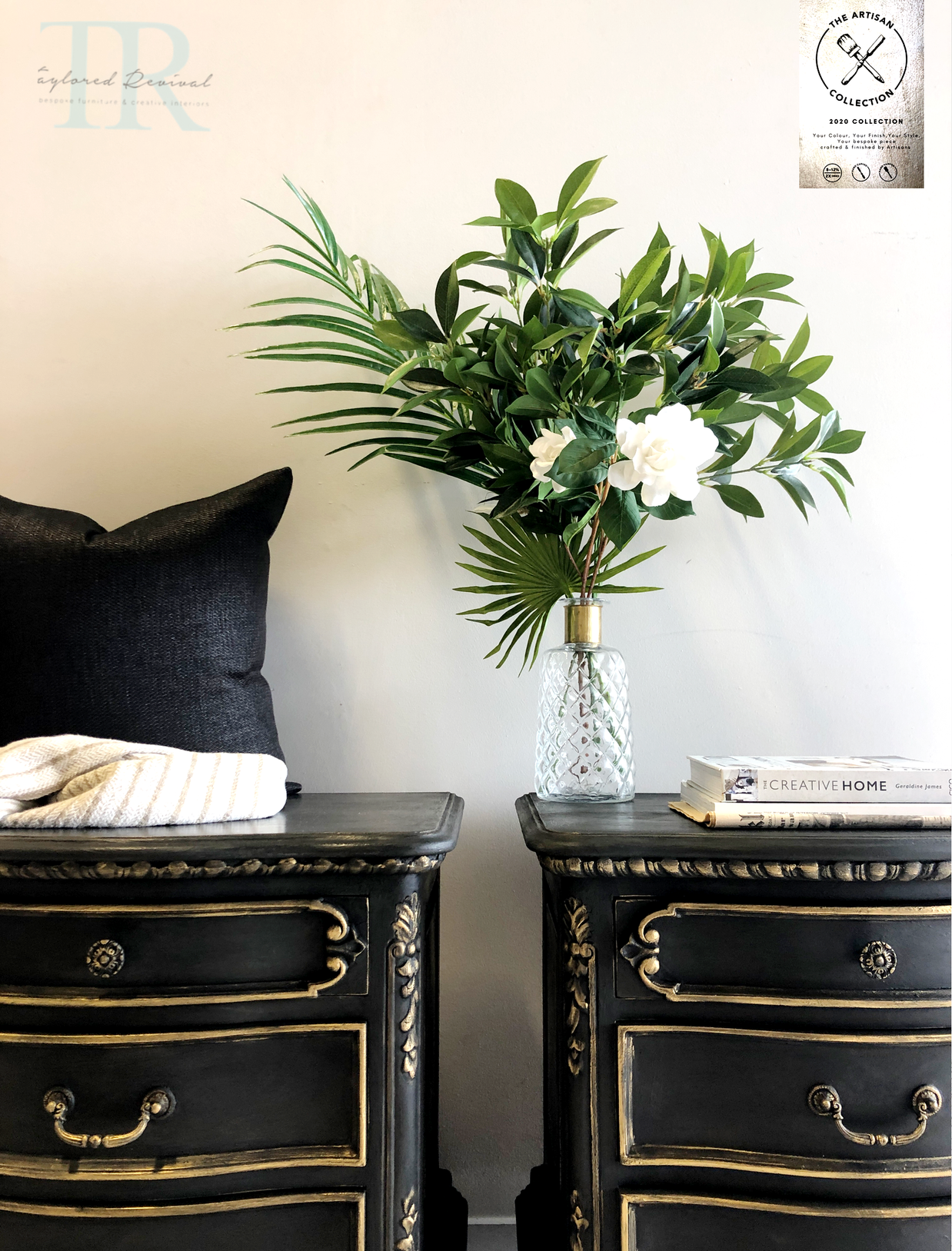 Not For Sale - Commissioned Bedside tables in Midnight Chalk Paint