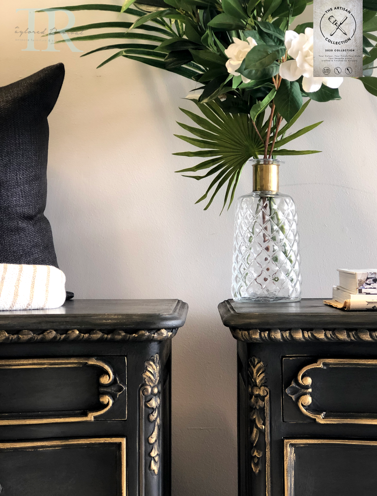 Not For Sale - Commissioned Bedside tables in Midnight Chalk Paint