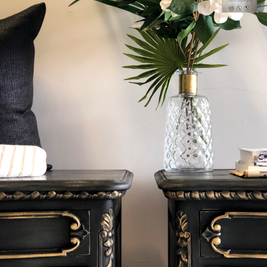 Not For Sale - Commissioned Bedside tables in Midnight Chalk Paint