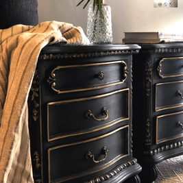 Not For Sale - Commissioned Bedside tables in Midnight Chalk Paint