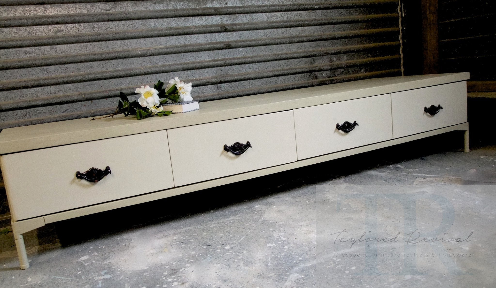 Not For Sale - Commissioned bedside and low cabinet in country grey