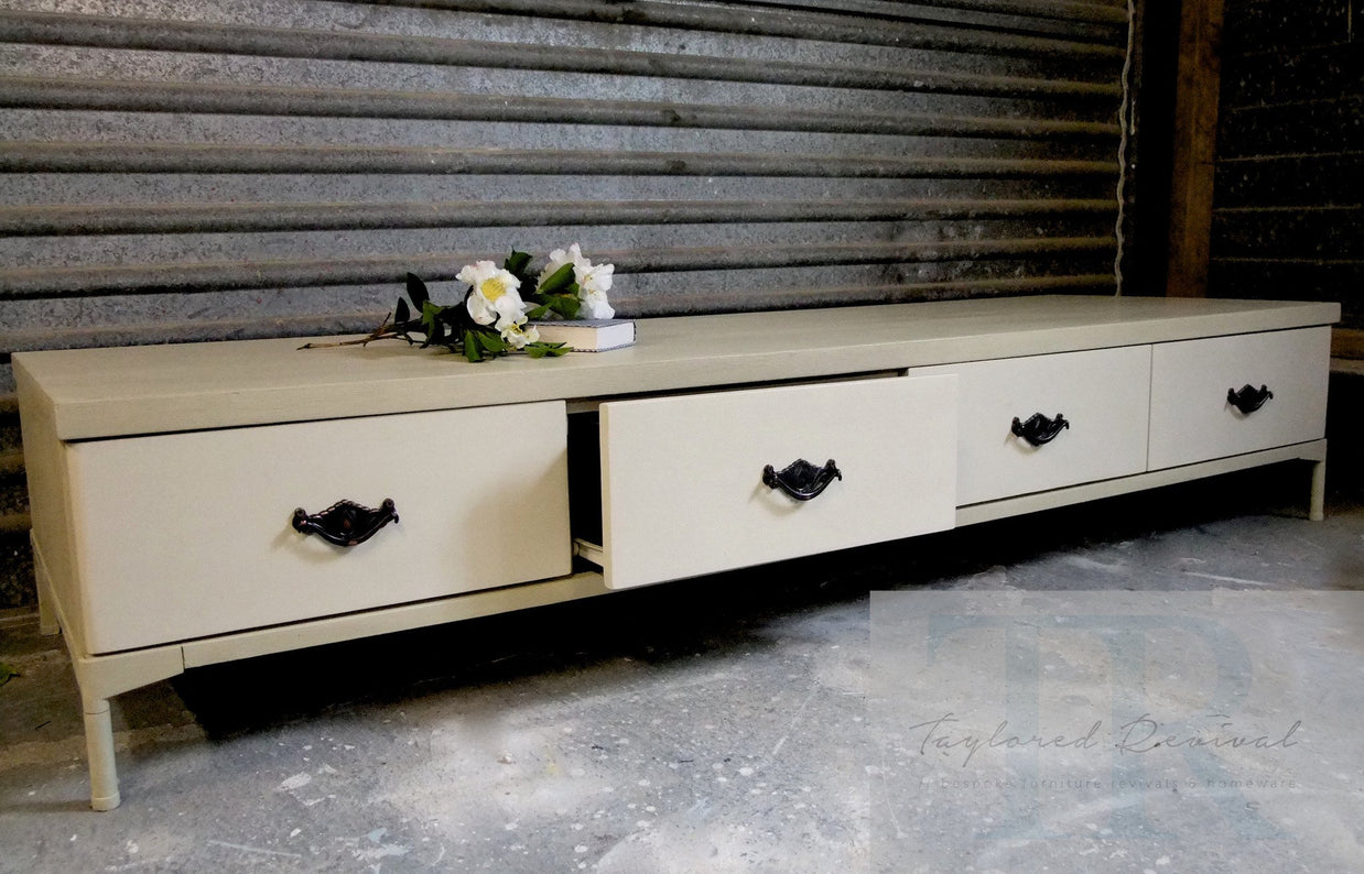 Not For Sale - Commissioned bedside and low cabinet in country grey